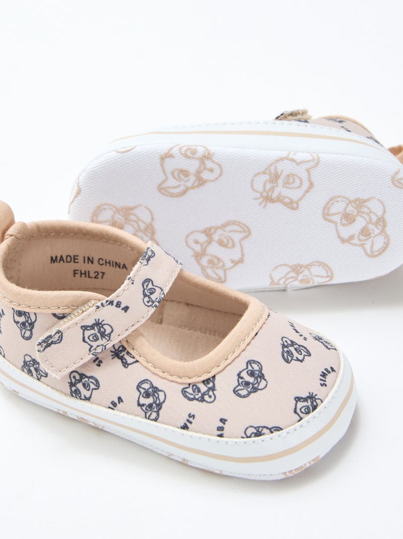 Bailarinas 'Disney' com velcro Beige - Kiabi