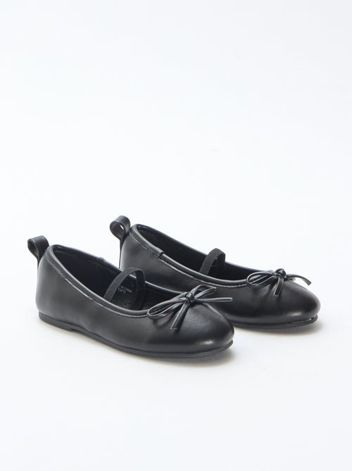 Bailarinas em imitação de pele com tira - Kiabi