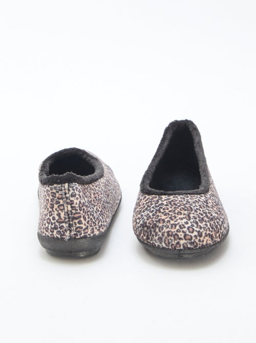 Bailarinas rasas com padrão de leopardo - Kiabi