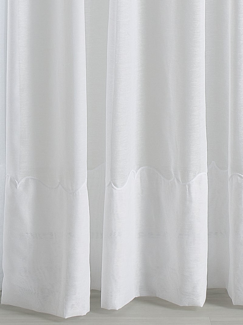Bainhas de polilin bordadas em cornely Branco - Kiabi