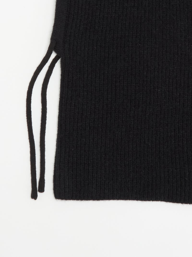 Balaclava canelada lisa Preto - Kiabi