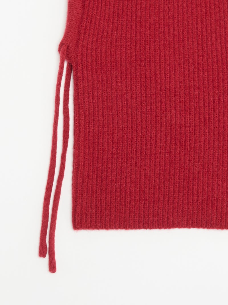 Balaclava canelada lisa Vermelho - Kiabi