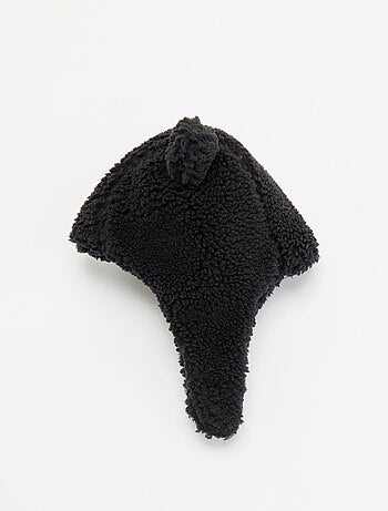 Balaclava com efeito de carneirinho e orelhas divertidas