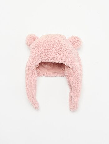 Balaclava com efeito de carneirinho e orelhas divertidas