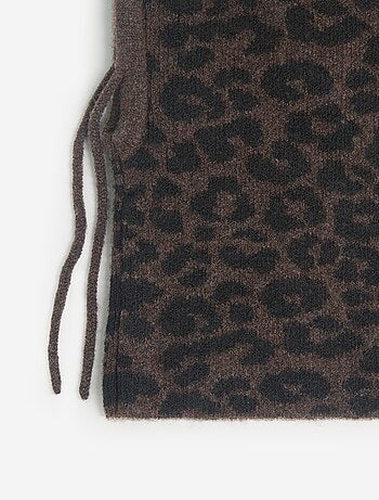 Balaclava com estampado 'leopardo'