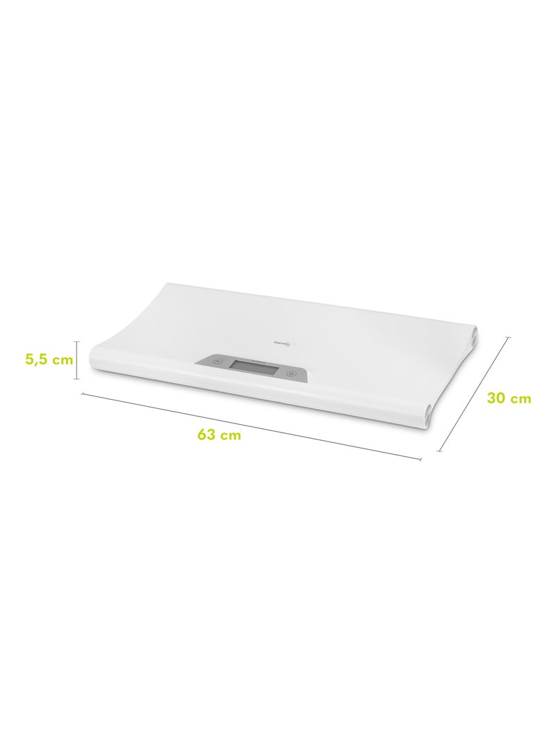 Balança eletrónica para bebé LIONELO – Até 20 kg – Função de tara – Memória da última medição Branco - Kiabi
