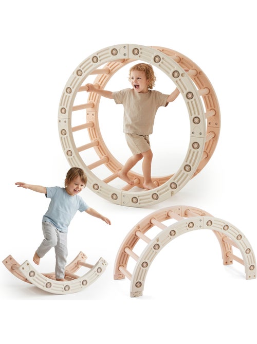 Balanço e roda de ginástica modular 4 em 1 hypermotion para crianças a partir dos 18 meses - Kiabi
