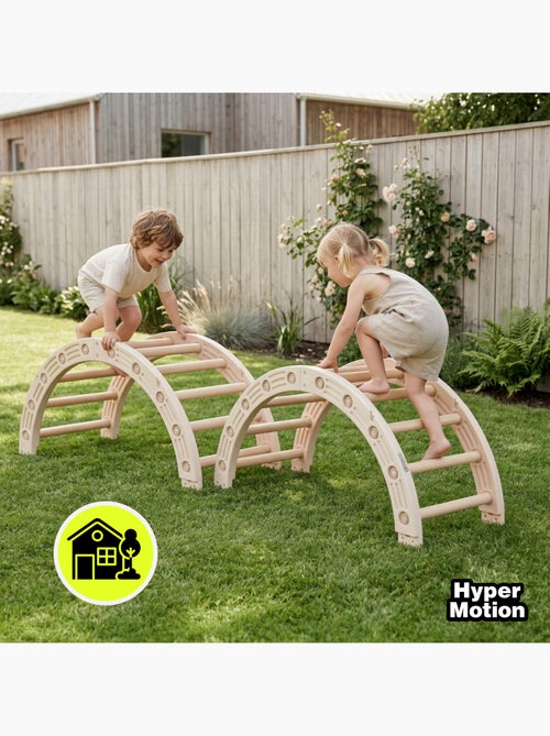 Balanço e roda de ginástica modular 4 em 1 hypermotion para crianças a partir dos 18 meses - Kiabi