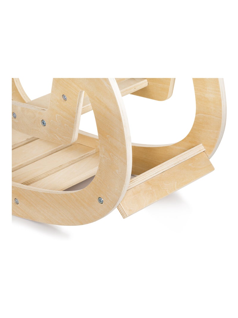 Balanço montessori de madeira natural – cadeira de baloiço a partir dos 12 meses Bege - Kiabi