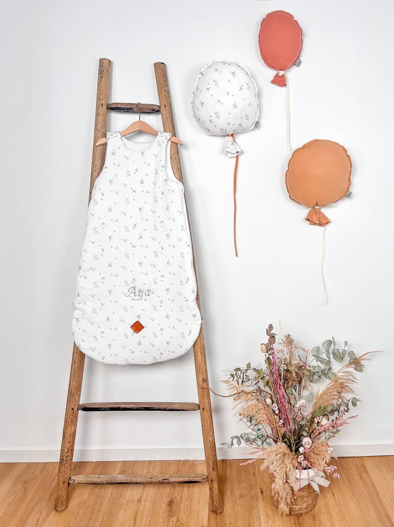Balão de parede bebê em gaze de algodão | sevira kids Branco Cinza - Kiabi