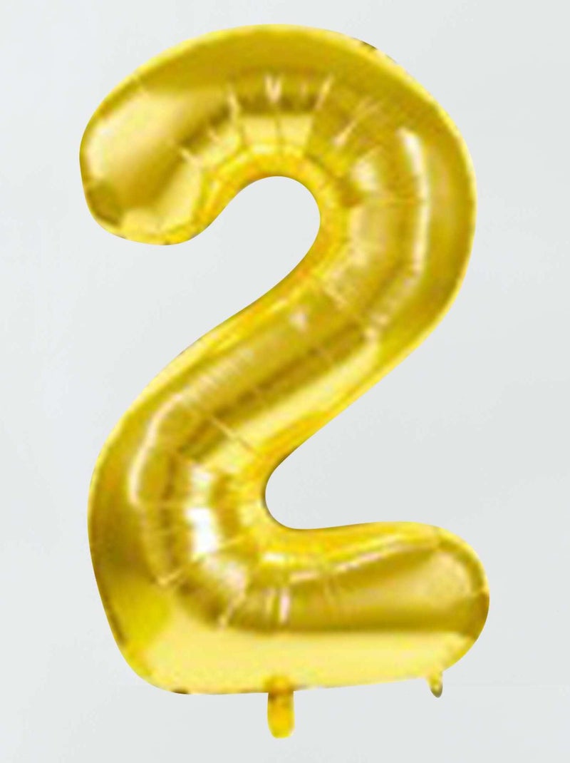 Balão grande com números dourados AMARELO - Kiabi