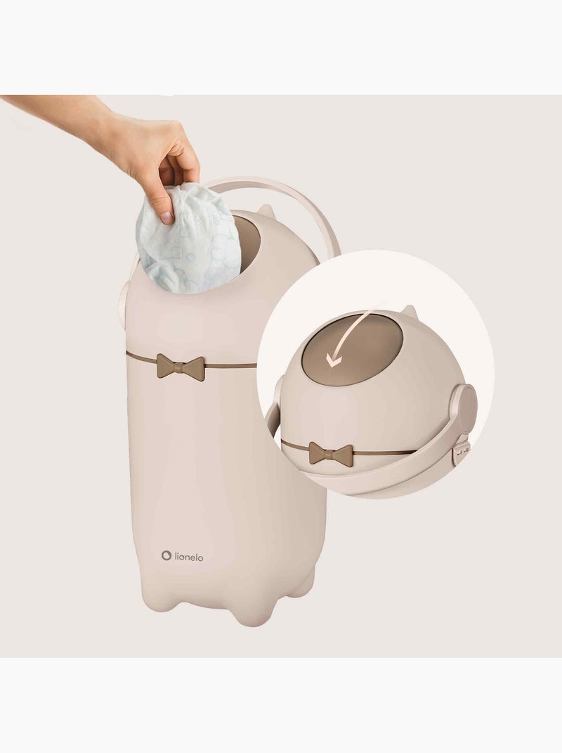 Balde de Fraldas LIONELO Purebin - Hermético - 10 L - Para Sacos Universais Bege - Kiabi