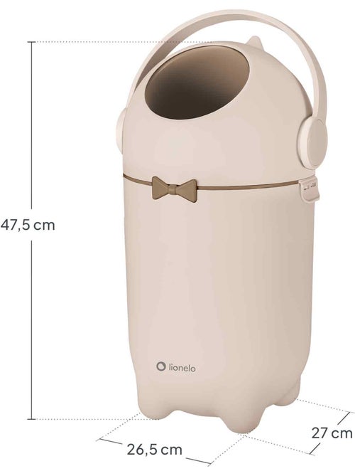 Balde de Fraldas LIONELO Purebin - Hermético - 10 L - Para Sacos Universais - Kiabi Balde de Fraldas LIONELO Purebin - Hermético - 10 L - Para Sacos Universais - Kiabi