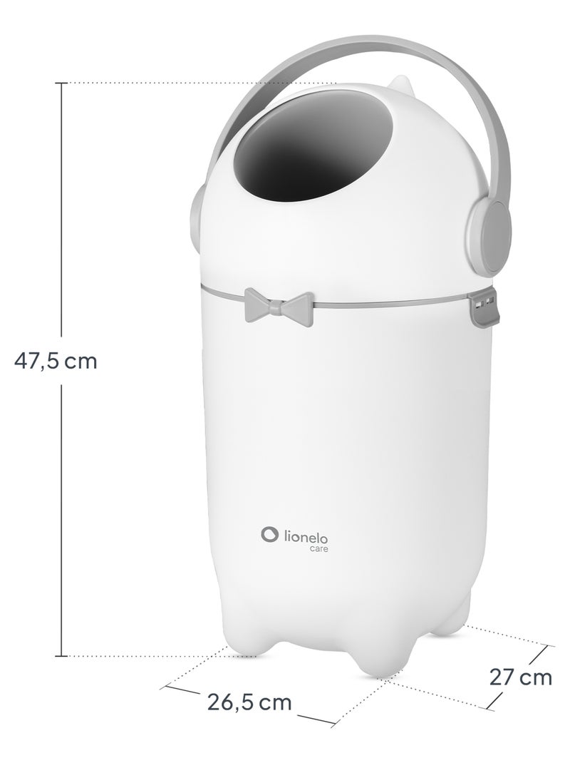 Balde de Fraldas LIONELO Purebin - Hermético - 10 L - Para Sacos Universais Branco - Kiabi