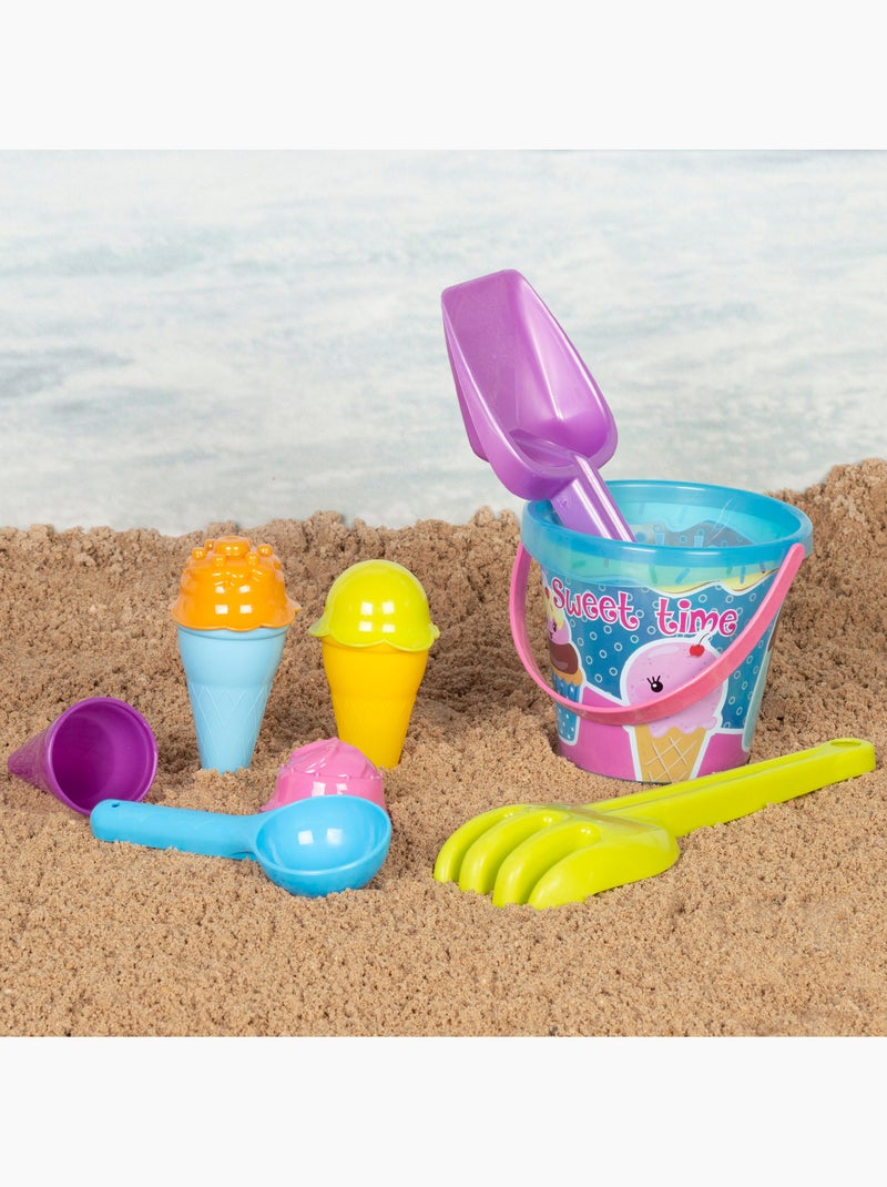Balde de praia com acessórios e caranguejo color beach N/D - Kiabi