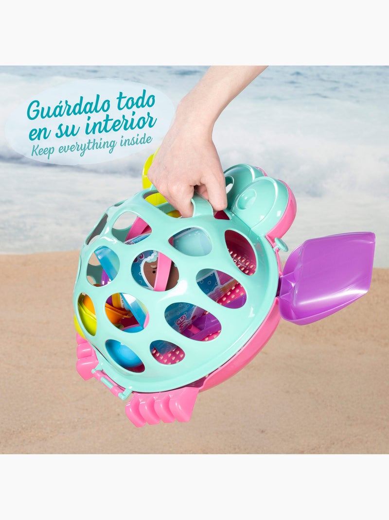 Balde de praia com acessórios e caranguejo color beach N/D - Kiabi