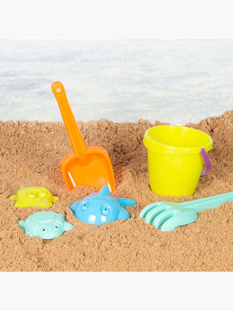 Balde de praia com acessórios e moldes color beach N/D - Kiabi