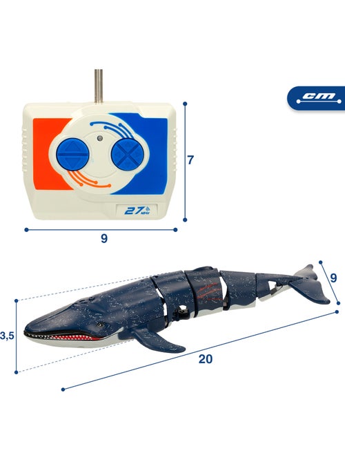 Baleia de brinquedo com controle remoto 20 cm racing boat - Kiabi