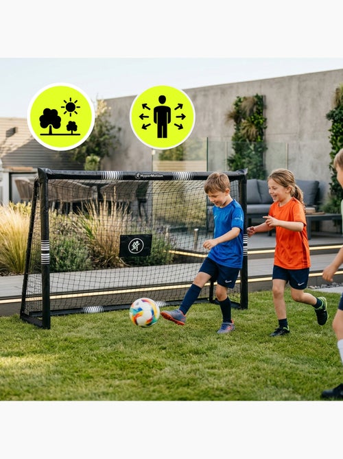 Baliza de futebol hypermotion 180 × 120 cm com rede e fixações – preta - Kiabi