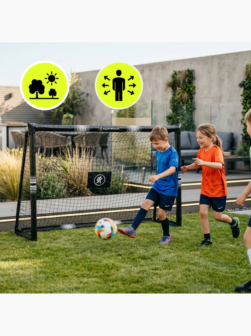 Baliza de futebol hypermotion 180 × 120 cm com rede e fixações – preta Preto - Kiabi