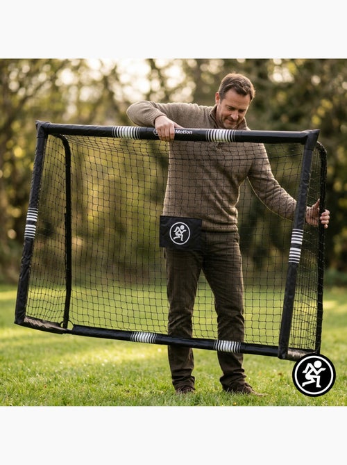 Baliza de futebol hypermotion 180 × 120 cm com rede e fixações – preta - Kiabi
