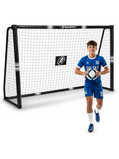 Baliza de futebol hypermotion 240 × 160 cm – preta, robusta e estável - Kiabi