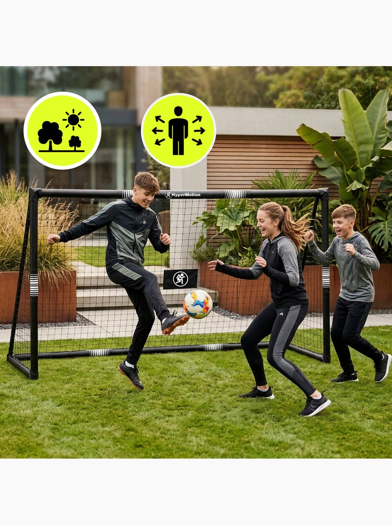 Baliza de futebol hypermotion 240 × 160 cm – preta, robusta e estável Preto - Kiabi
