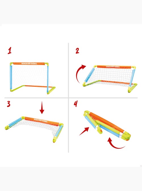 Baliza de futebol para crianças com bola, insuflador e cavilhas fun area! - Kiabi Baliza de futebol para crianças com bola, insuflador e cavilhas fun area! - Kiabi