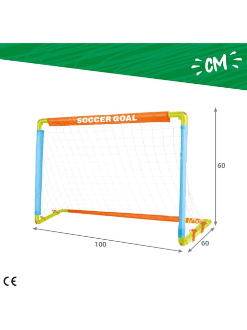 Baliza de futebol para crianças com bola, insuflador e cavilhas fun area! - Kiabi Baliza de futebol para crianças com bola, insuflador e cavilhas fun area! - Kiabi