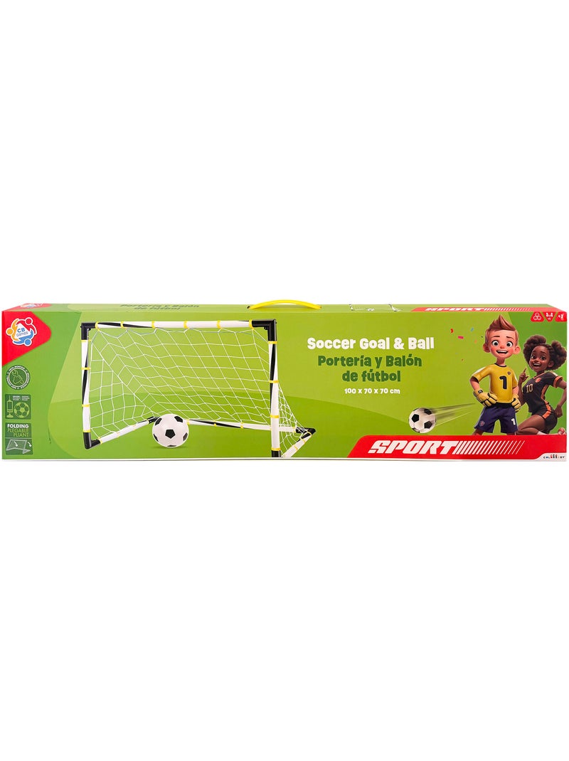 Baliza futebol dobrável c/bola e insuflador cb toys N/D - Kiabi