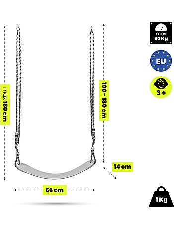 Baloiço de jardim hypermotion com assento flexível ajustável – eva