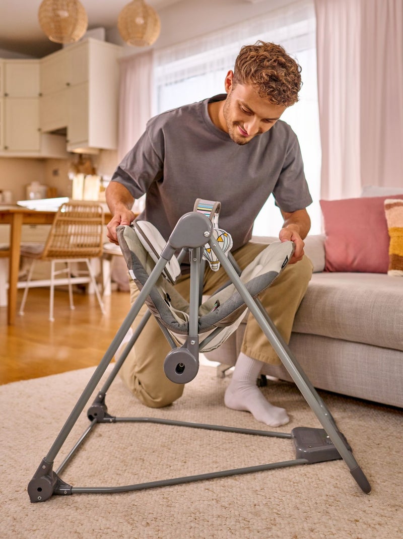 Baloiço e espreguiçadeira LIONELO Otto - Sons da natureza - 5 velocidades - Dobragem compacta Cinza - Kiabi