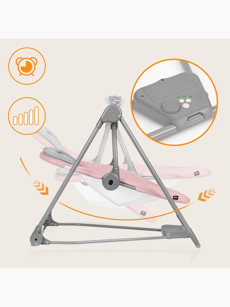 Baloiço e espreguiçadeira LIONELO Otto - Sons da natureza - 5 velocidades - Dobragem compacta Rosa - Kiabi