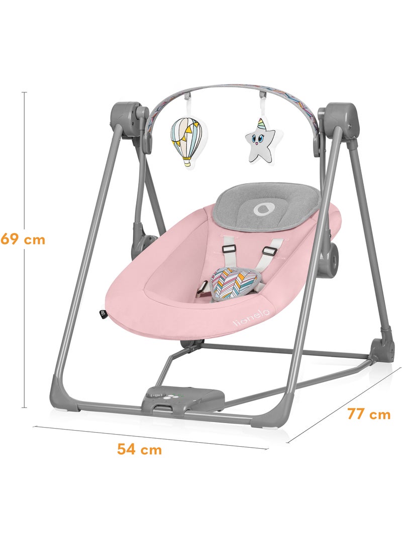 Baloiço e espreguiçadeira LIONELO Otto - Sons da natureza - 5 velocidades - Dobragem compacta Rosa - Kiabi