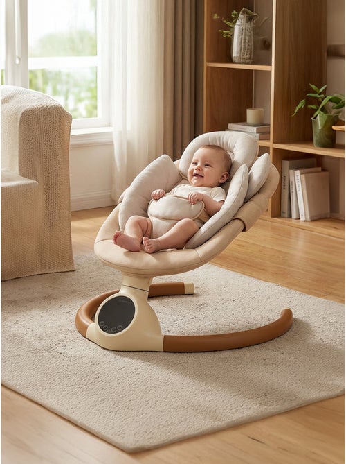 Baloiço elétrico / transat de bebé ALPHA bege - Kiabi Baloiço elétrico / transat de bebé ALPHA bege - Kiabi