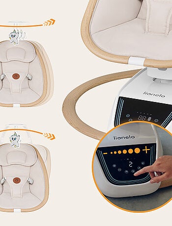 Baloiço Espreguiçadeira Elétrica LIONELO Olivia – 5 movimentos – 180° – Comando à distância