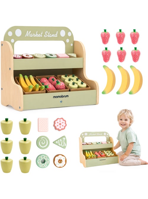 Banca mercado madeira infantil fruta pastelaria brinquedo imitacao mamabrum - Kiabi Banca mercado madeira infantil fruta pastelaria brinquedo imitacao mamabrum - Kiabi