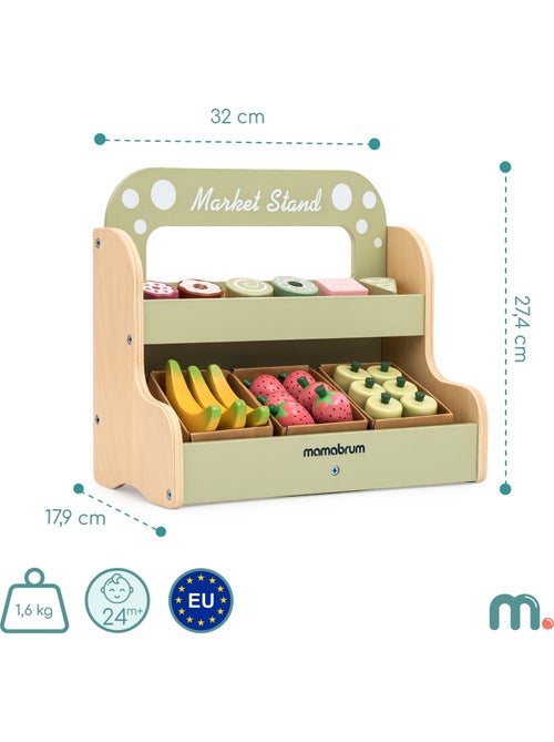 Banca mercado madeira infantil fruta pastelaria brinquedo imitacao mamabrum - Kiabi Banca mercado madeira infantil fruta pastelaria brinquedo imitacao mamabrum - Kiabi