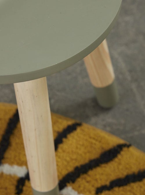 Banco redondo em madeira - Kiabi