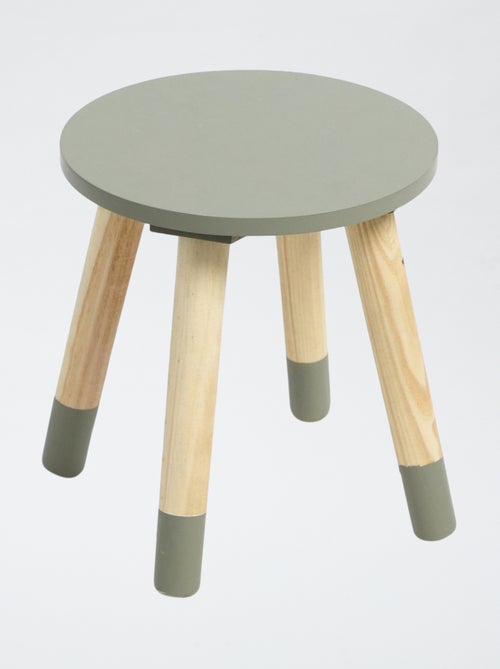 Banco redondo em madeira - Kiabi