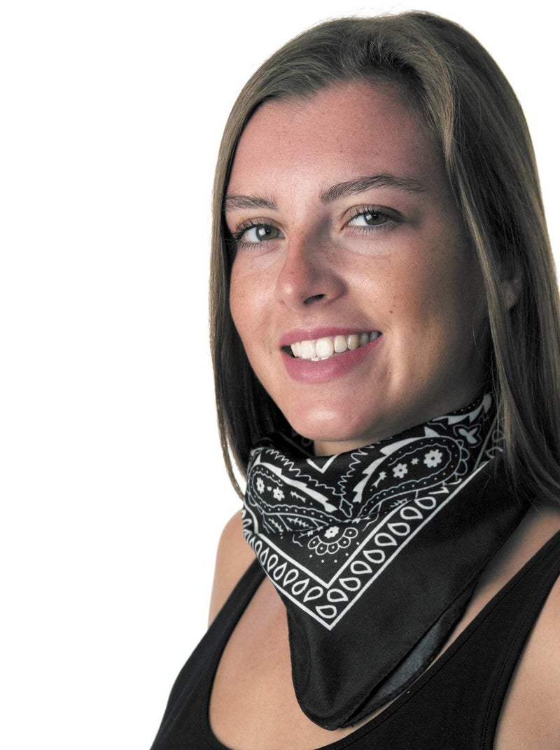 Bandana em algodão estampado- Preto - Kiabi