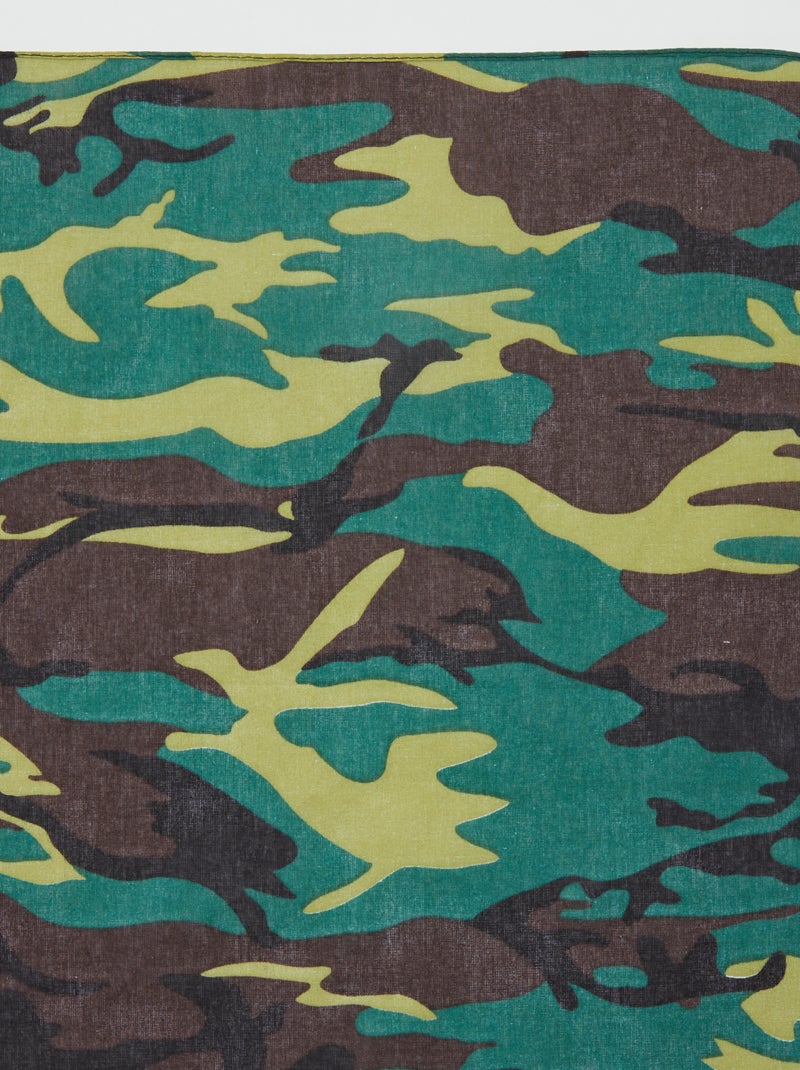 Bandana militar camuflagem caqui - Kiabi
