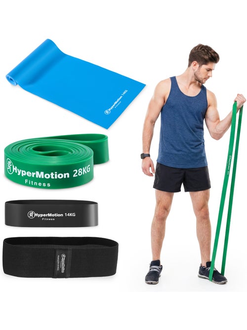 Bandas de resistência hypermotion para homens para força e massa muscular - Kiabi Bandas de resistência hypermotion para homens para força e massa muscular - Kiabi
