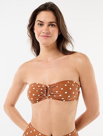 Bandeau de banho com estampado de bolinhas