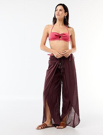 Bandeau de banho com estampado vichy