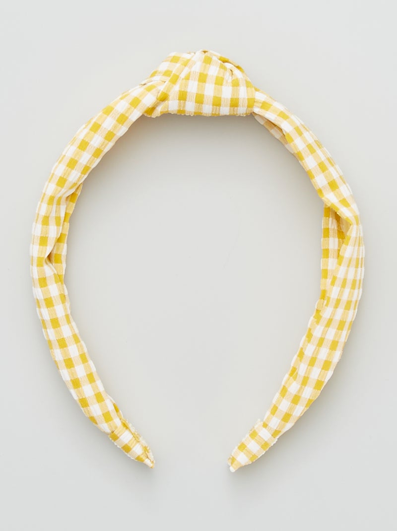 Bandolete aos quadrados vichy AMARELO - Kiabi