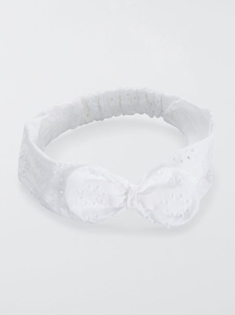 Bandolete com bordado inglês Branco - Kiabi