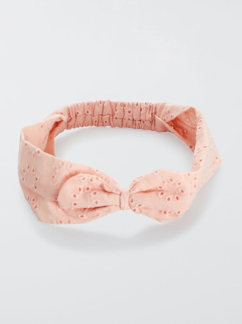 Bandolete com bordado inglês ROSA - Kiabi