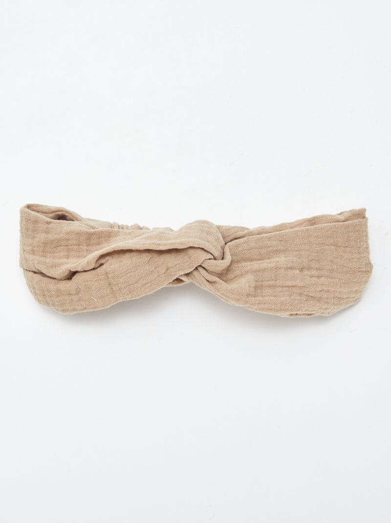 Bandolete em gaze de algodão CASTANHO - Kiabi