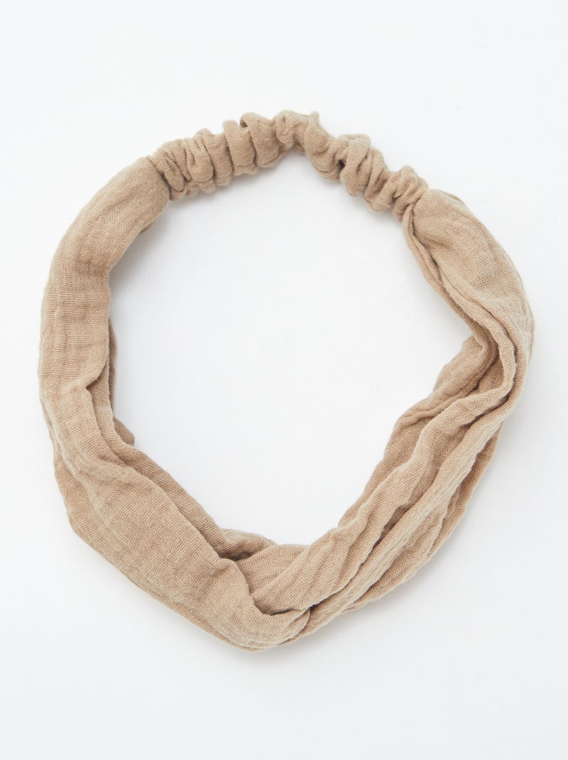 Bandolete em gaze de algodão CASTANHO - Kiabi